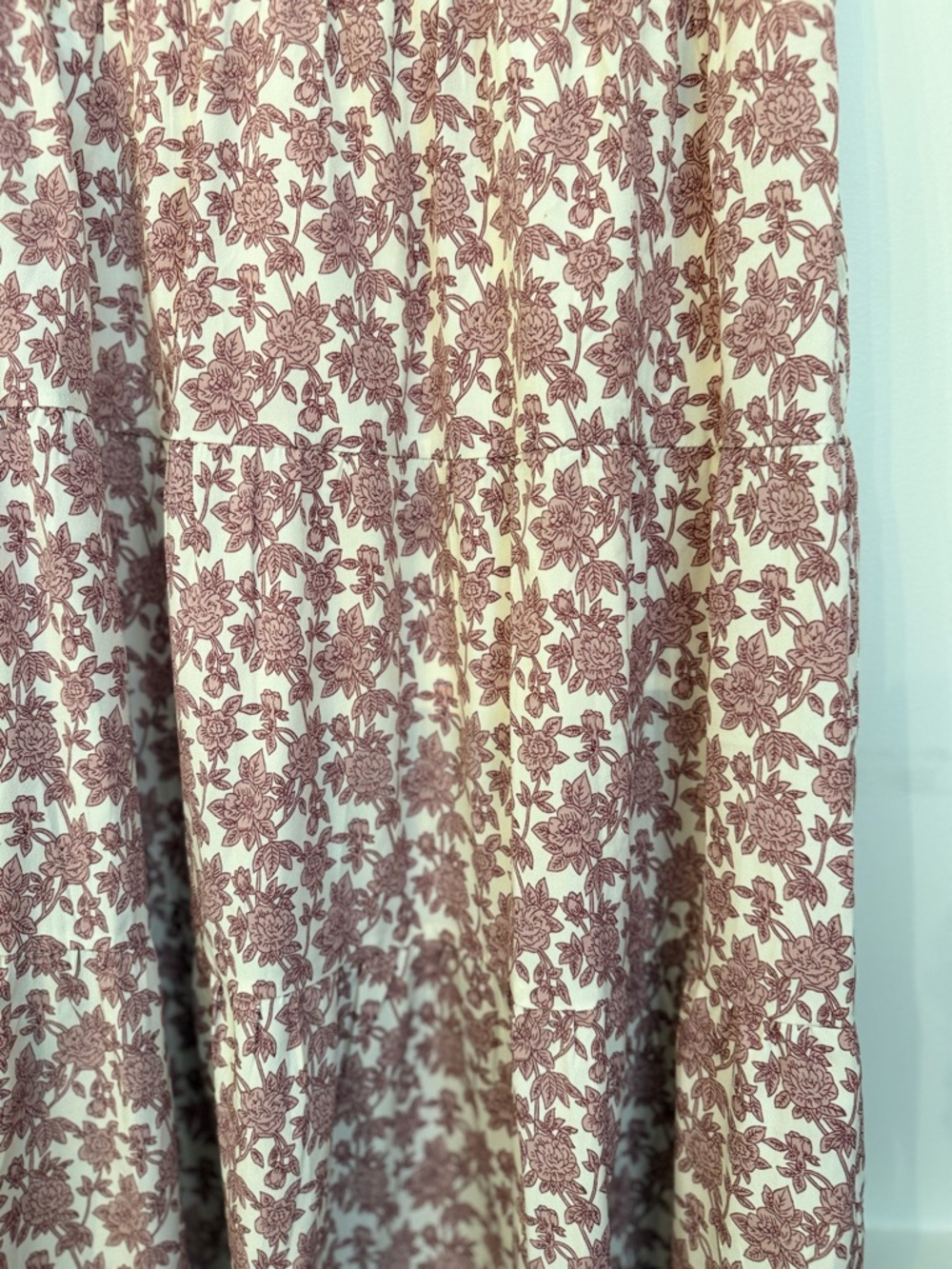 Talula Cream and Dusty Pink Floral Maxi Skirt - Picture 2 of 3